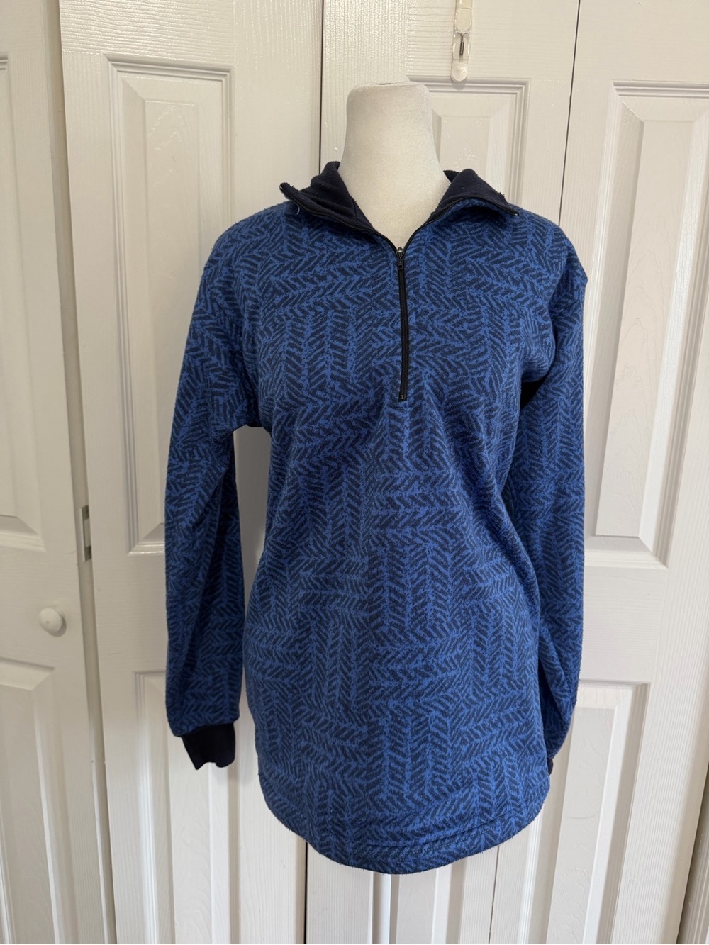 Patagonia Vintage 1/4 Zip Fleece Capilene Printed Size Medium